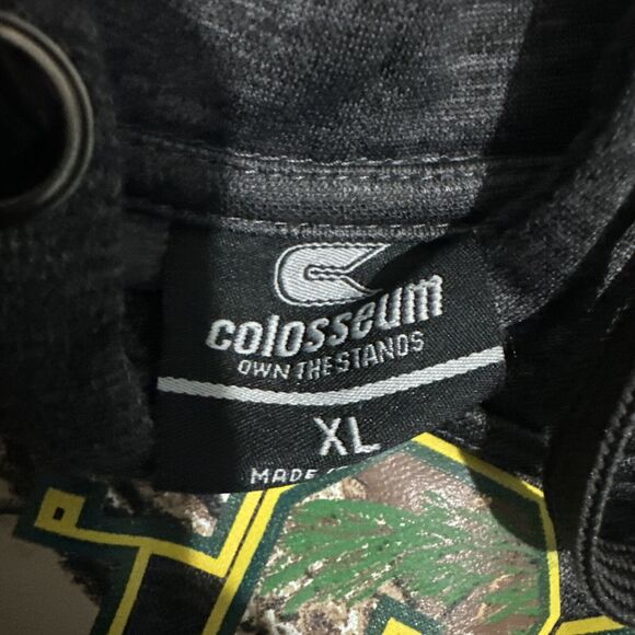 Oregon Ducks Hoodie Colosseum XL Embroidered  Gray Real Tree - Picture 3 of 7